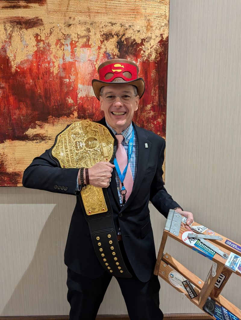 Chad Kliewer holding the belt